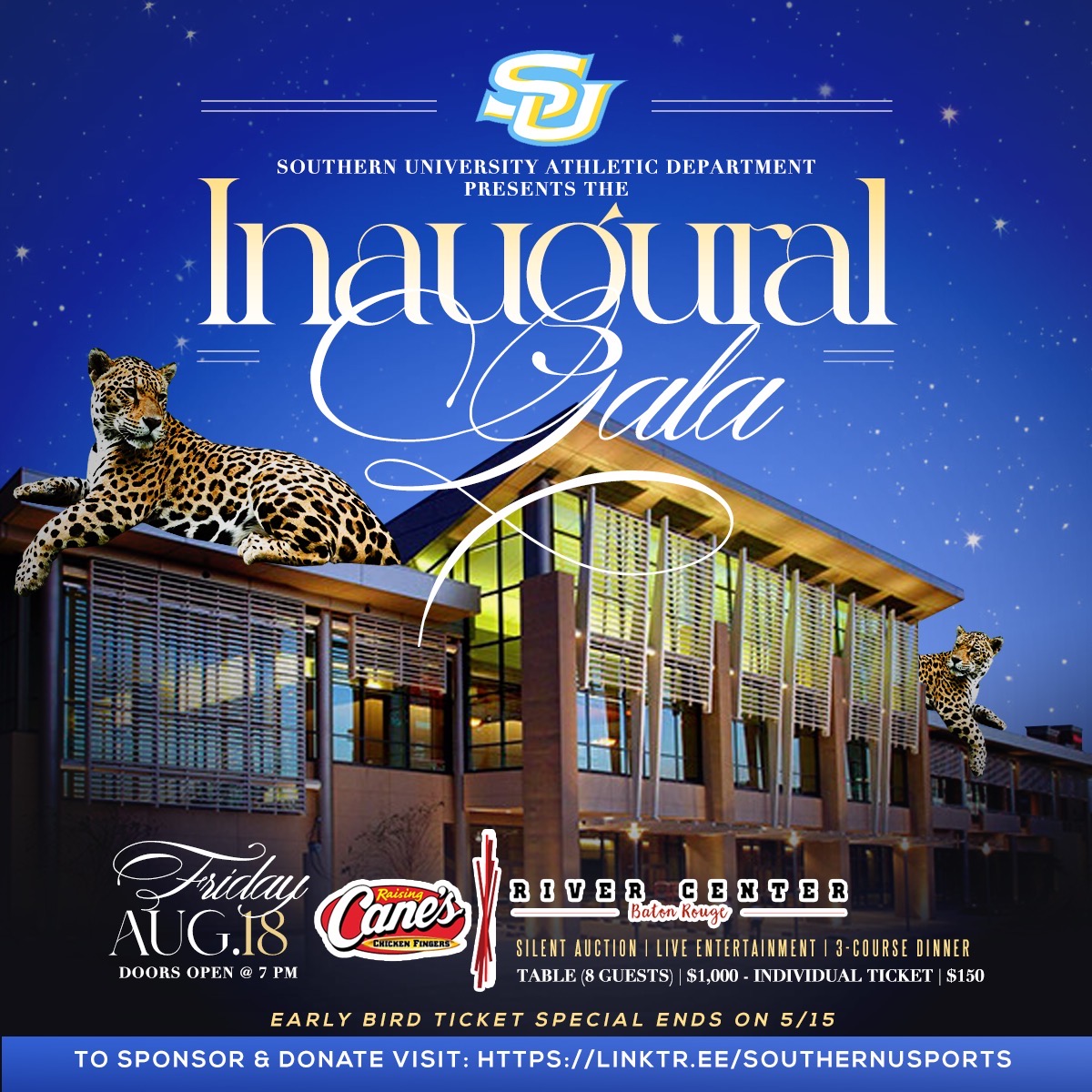 SU ATHLETICS GALA TICKETS AND TABLES Southern University System
